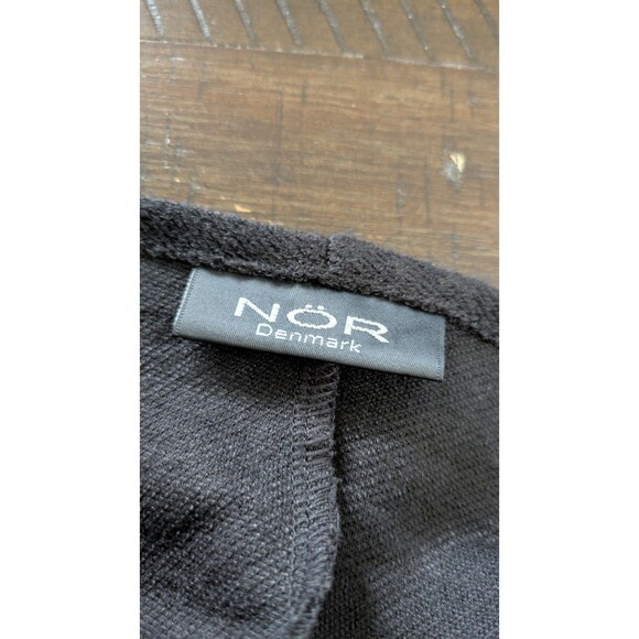 Nor Denmark Cowl Neck Dress Textured Designer Black Artsy Long Sleeve Midi US M - Picture 8 of 12